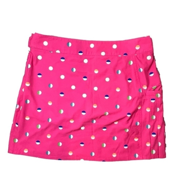 Crown & Ivy Dot Print Woven Golf Skort Sz 4 - Picture 5 of 9